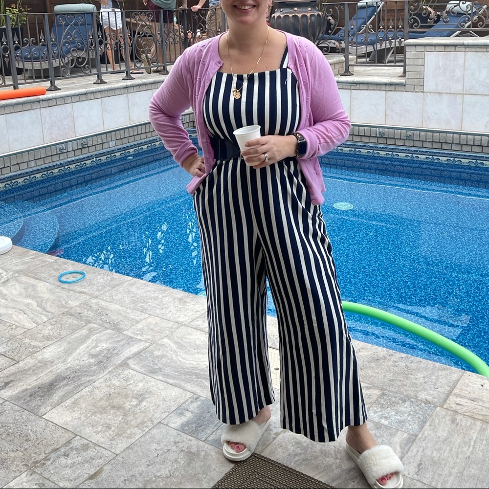 J. Crew Knit striped jumpsuit